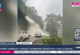 Huaicos y lluvias bloquean vías en Oxapampa y selva central