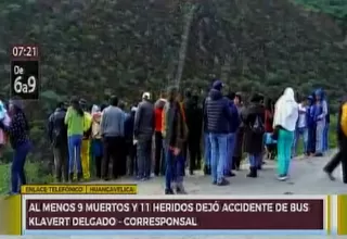 Al menos 9 muertos tras caída de bus en río Mantaro en Huancavelica