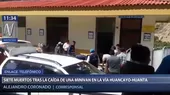 Huancavelica: siete muertos tras caída de una minivan a un abismo - Noticias de despiste