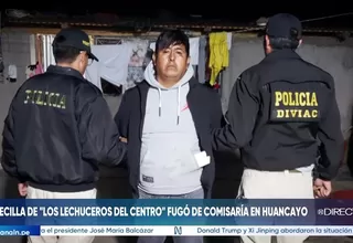 Huancayo: cabecilla de red criminal fugó de comisaría tras detención