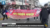 Huancayo: Continúan las movilizaciones en diversas regiones - Noticias de regiones