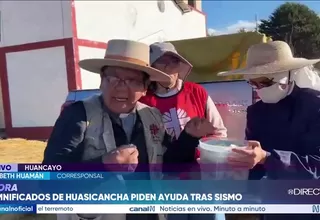 Huancayo: Damnificados por sismo sufren heladas en Huasicancha