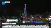 Huancayo: Encendido del árbol navideño en el parque Huamanmarca - Noticias de parque
