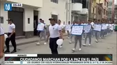 Huánuco: Ciudadanos marcharon por la paz en el país - Noticias de marcha-paz