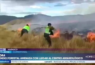 Huánuco: Incendio amenaza el centro arqueológico de Huánuco Pampa