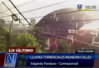 Huánuco: Intensas lluvias inundaron calles de Tingo María