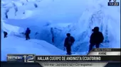 Huaraz: hallan cuerpo de andinista ecuatoriano extraviado en nevado - Noticias de pasos-perdidos