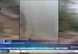 Derrumbes bloquean vías y complican jornada electoral en La Convención