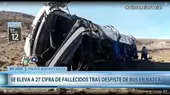 Ica: 27 muertos tras despiste de ómnibus en Nazca - Noticias de accidente-transito