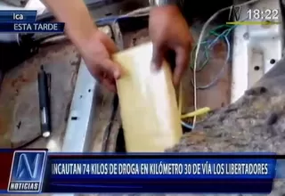 Ica: incautaron 64 kilos de droga oculta en camioneta