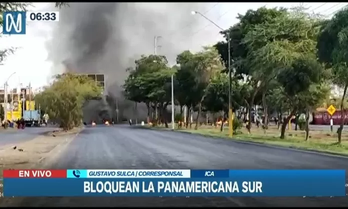 Ica: Manifestantes Bloquearon Kilómetro 300 De La Panamericana Sur ...