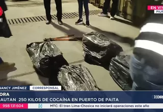 Incautan 258 kilos de cocaína en el puerto de Paita