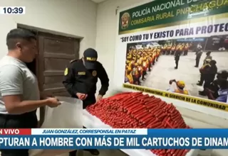 Incautan más de mil 500 cartuchos de dinamita en Pataz