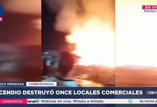 Incendio en Pucallpa arrasa con locales a orillas del río Ucayali