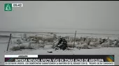 Intensa nevada afecta vías en zonas altas de Arequipa - Noticias de nevada
