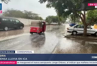 Intensas lluvias en Ica provocan inundaciones