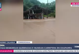 Intensas lluvias provocan inundaciones en Oxapampa