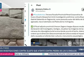 Investigan a sujeto que atentó contra Piedra de los 12 Ángulos