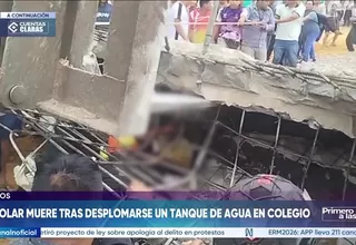 Iquitos: escolar muere tras desplomarse tanque de agua en colegio de Punchana