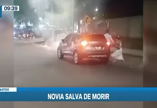 Iquitos: Novia salvó de morir tras incendiarse auto en el que iba a su boda