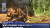 Iquitos: reportan incendio en almacén de residuos sólidos - Noticias de residuos-solidos