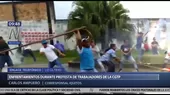 Iquitos: violentos enfrentamientos durante protesta de la CGTP - Noticias de cgtp