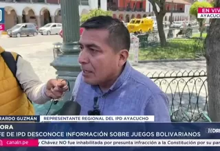 Jefe del IPD Ayacucho desconoce sedes para Juegos Bolivarianos