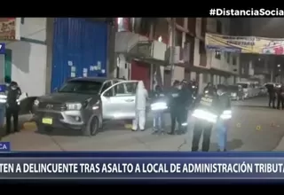 Juliaca: Abaten a delincuente durante asalto a local de administración tributaria