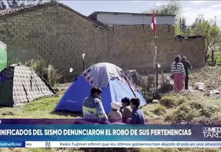 Junín: damnificados del sismo denunciaron robo de sus pertenencias