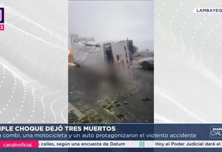 Lambayeque: Tres muertos y 10 heridos tras triple choque