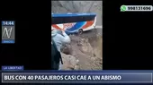 La Libertad: bus con 40 pasajeros a bordo casi cae a un abismo - Noticias de huamachuco