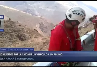 La Libertad: cinco muertos tras caída de un auto a un abismo en Otuzco