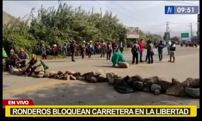 Paro de ronderos bloquea carreteras en La Libertad | Canal N