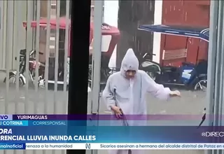 Una lluvia torrencial inunda hospital y calles en Yurimaguas
