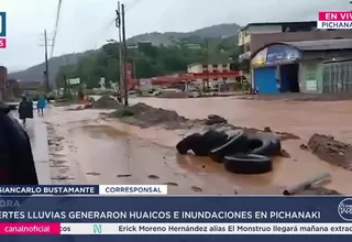 Lluvias activan quebradas y bloquean vías en Chanchamayo