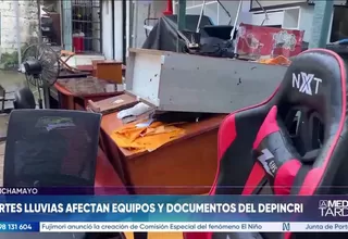 Fuertes lluvias afectan equipos y documentos del Depincri de Chanchamayo