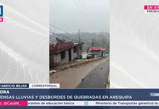 Lluvias en Arequipa activan quebradas y afectan vuelos