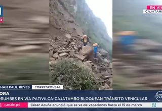 Lluvias en Cajatambo afectan vías y bloquean carretera