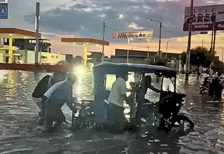 Lluvias en Piura causan aniegos y afectan el tránsito