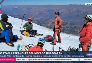 Logran rescatar a tres andinistas españoles en el Huascarán