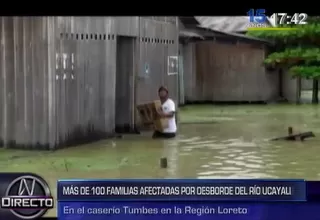 Loreto: caserío quedó inhabitable tras desborde del río Ucayali