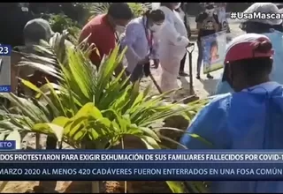 Loreto: Familiares de personas fallecidas por COVID-19 exigen la exhumación de cuerpos de fosa común