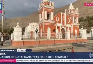 Lunahuaná vuelve a la normalidad tras sismo