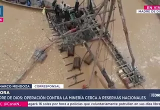 Madre de Dios: Destruyen maquinaria en megaoperativo contra minería ilegal