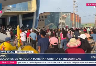 Marcona protesta contra inseguridad y abandono estatal