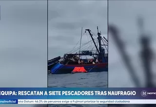 Marina de Guerra rescató a siete pescadores tras un naufragio