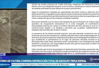 Mincul condena la destrucción total de un geoglifo prehispánico
