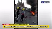 Mineros informales bloquean tramo de la Panamericana Sur en Ica - Noticias de edificio