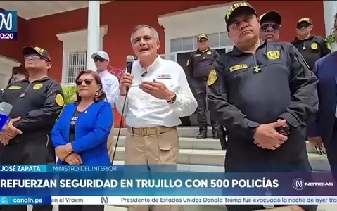 Ministro José Zapata despliega 500 policías en Trujillo