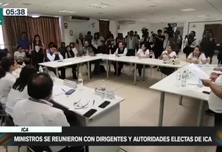 Ministros se reunieron con dirigentes y autoridades electas de Ica